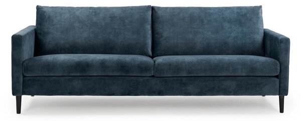 Tmavě modrá sametová pohovka 220 cm Adagio - Scandic