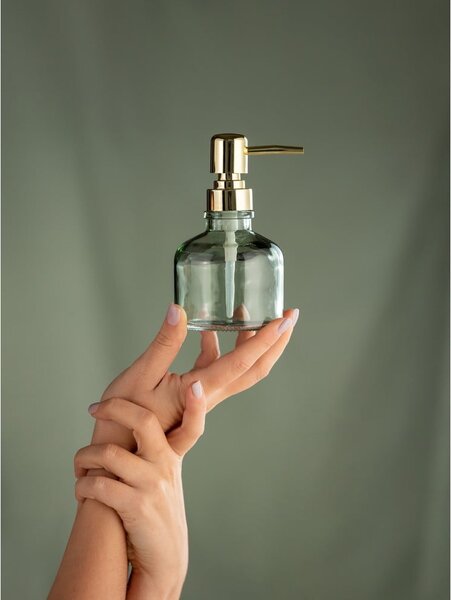 Skleněný dávkovač mýdla v mentolové barvě 200 ml Atessa – Wenko