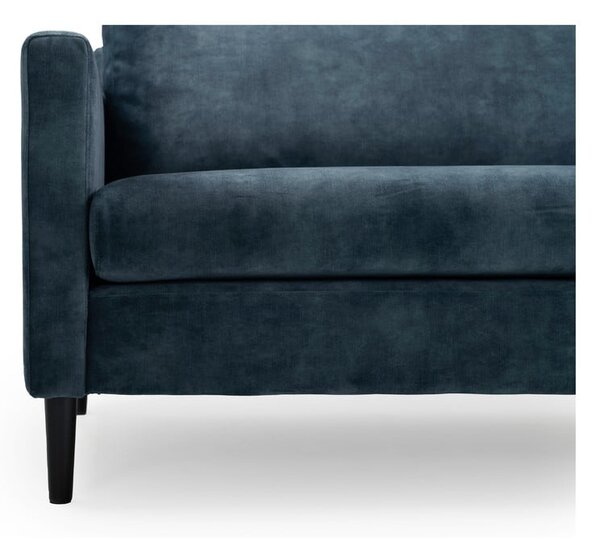 Tmavě modrá sametová pohovka 220 cm Adagio - Scandic