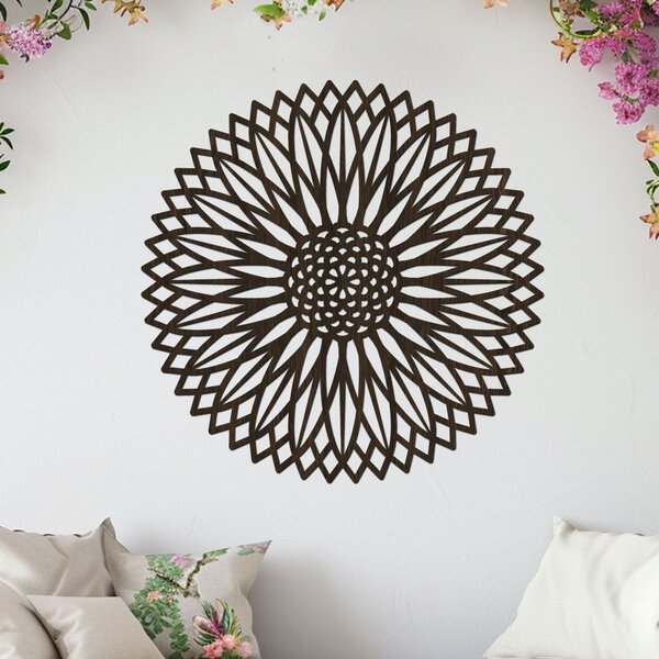 Dřevěná mandala DŮVĚRY | Rozměry (cm): 40x40 | Zvolte barvu dekoru: Černá