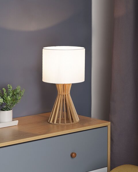 Stolní lampa CARRION Hnědá/Bílá