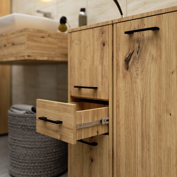 Ak furniture Koupelnová skříňka FIN dub artisan