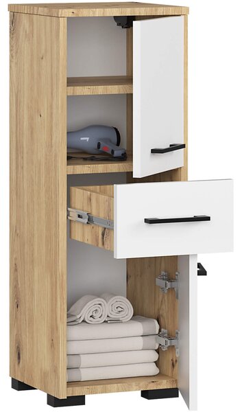 Ak furniture Koupelnová skříňka FIN dub artisan/bílá