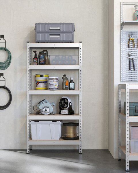 Regál 75x155x30 cm GLR300E01 stříbrný