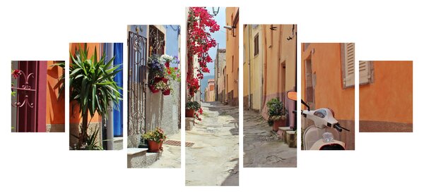 Obraz ulice na Sardínii (210x100 cm)