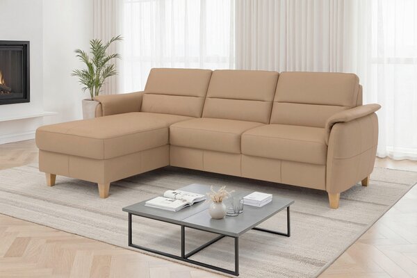 ROHOVÁ SEDAČKA, kůže, cappuccino Sit & More - Sedací soupravy, Online Only
