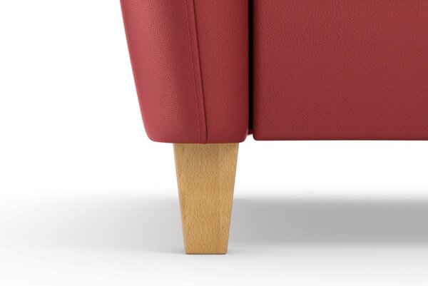 ROHOVÁ SEDAČKA, kůže, červená Sit & More - Sedací soupravy, Online Only