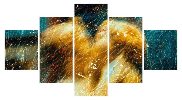 Obraz - Líbající se andělé (125x70 cm)
