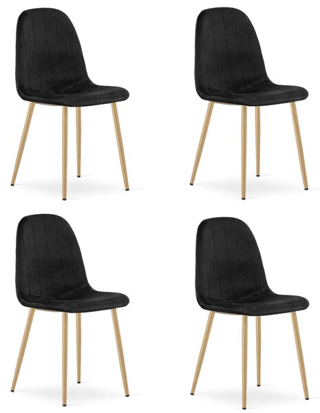 Jídelní židle PADVA VELVET, černá