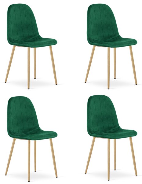 Jídelní židle PADVA VELVET, zelená