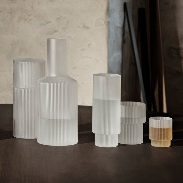 FERM LIVING Karafa Ripple 1 l, Frosted