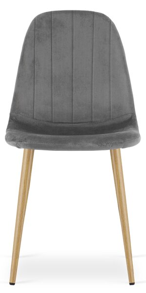 Jídelní židle PADVA VELVET, tmavě šedá