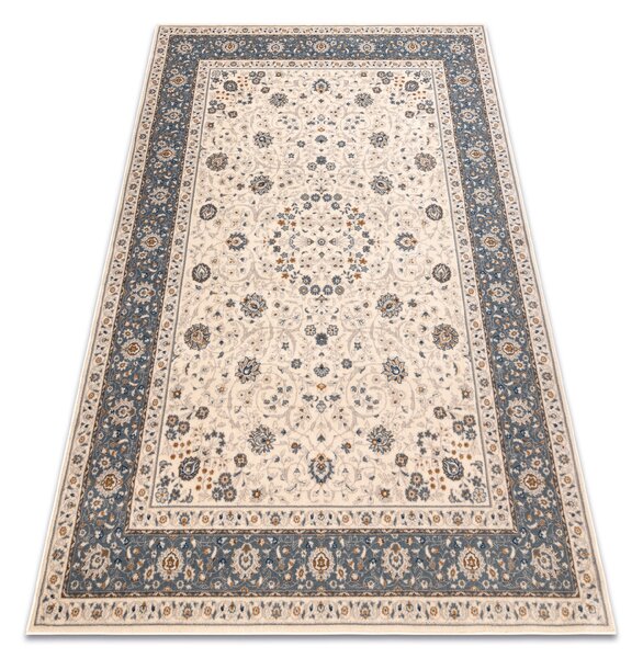Makro Abra Vlněný kusový koberec NAIN 7179/51643 Klasický béžový modrý Rozměr: 80x150 cm