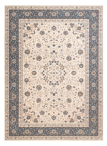 Makro Abra Vlněný kusový koberec NAIN 7179/51643 Klasický béžový modrý Rozměr: 80x150 cm