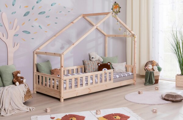 DĚTSKÁ POSTEL SE STŘÍŠKOU, 90/200 cm, přírodní barvy MID.YOU - Online Only dětské postele, Online Only