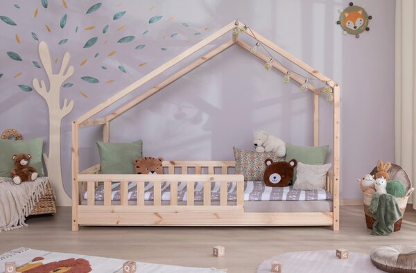 DĚTSKÁ POSTEL SE STŘÍŠKOU, 90/200 cm, přírodní barvy MID.YOU - Online Only dětské postele, Online Only