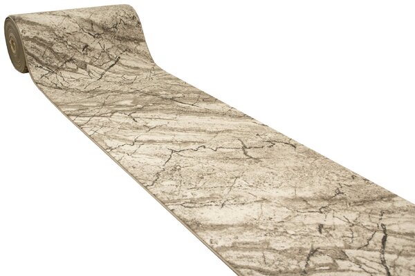 Kobercový ráj Běhoun Marble 04 Mramor béžový Šíře: 80 cm