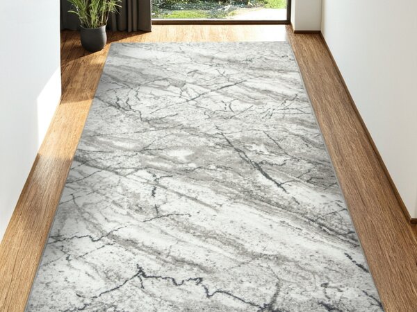 Kobercový ráj Běhoun Marble 19 Mramor šedý Šíře: 67 cm