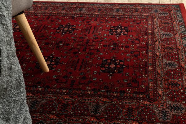 Koberec KASHQAI 4302 300 květiny / rám, bordó