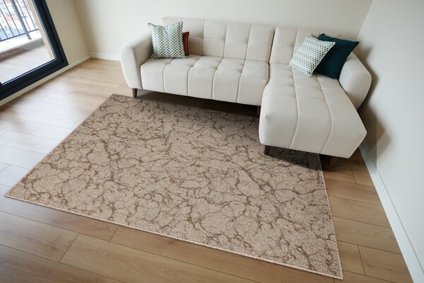 Kobercový ráj Kusový koberec smyčkový Marble 90 hnědý béžový Rozměr: 100x150 cm