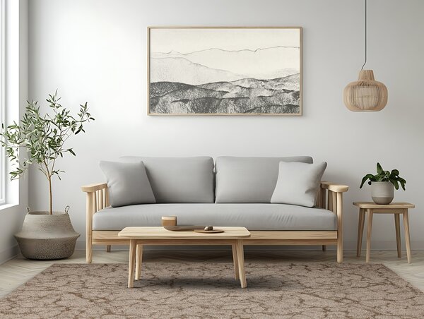 Kobercový ráj Kusový koberec smyčkový Marble 90 hnědý béžový Rozměr: 100x150 cm