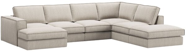 Micadoni Pískově hnědá rohová pohovka Pola 362 cm, pravá