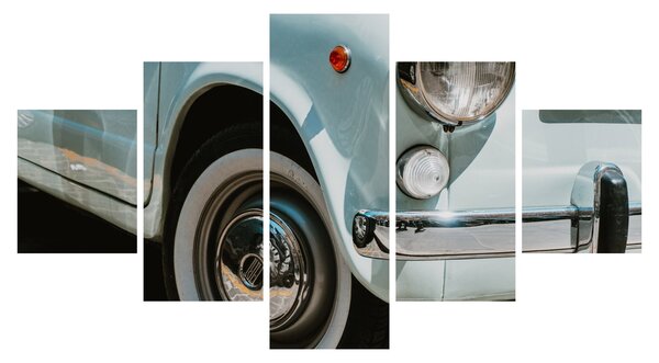 Obraz - Retro auto Fiat (125x70 cm)