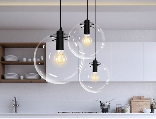 TooLight Stropní svítidlo Lassi Black transparentní