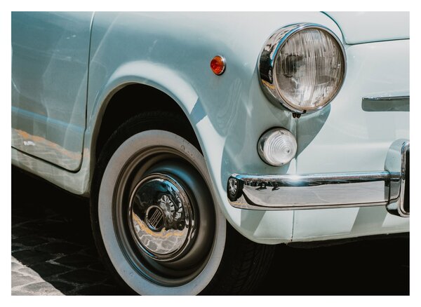 Obraz - Retro auto Fiat (70x50 cm)