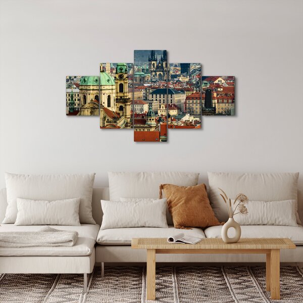 Obraz - Panorama Prahy (125x70 cm)