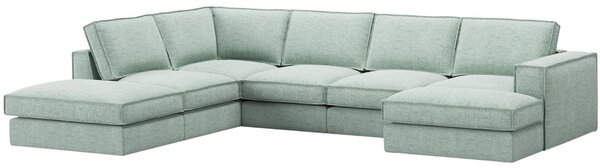 Micadoni Zelená rohová pohovka Pola 362 cm, levá