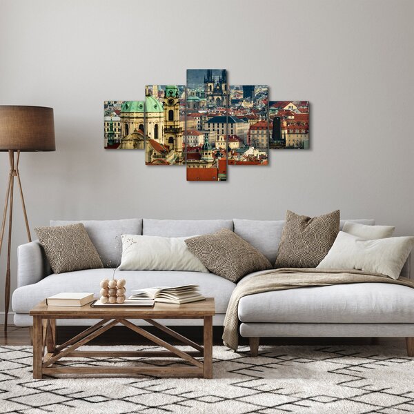 Obraz - Panorama Prahy (125x70 cm)