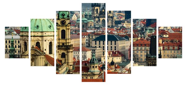 Obraz - Panorama Prahy (210x100 cm)