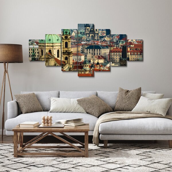 Obraz - Panorama Prahy (210x100 cm)