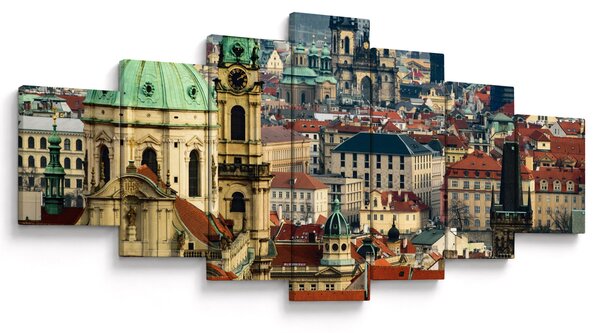 Obraz - Panorama Prahy (210x100 cm)