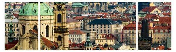 Obraz - Panorama Prahy (170x50 cm)