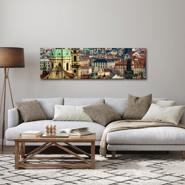 Obraz - Panorama Prahy (170x50 cm)