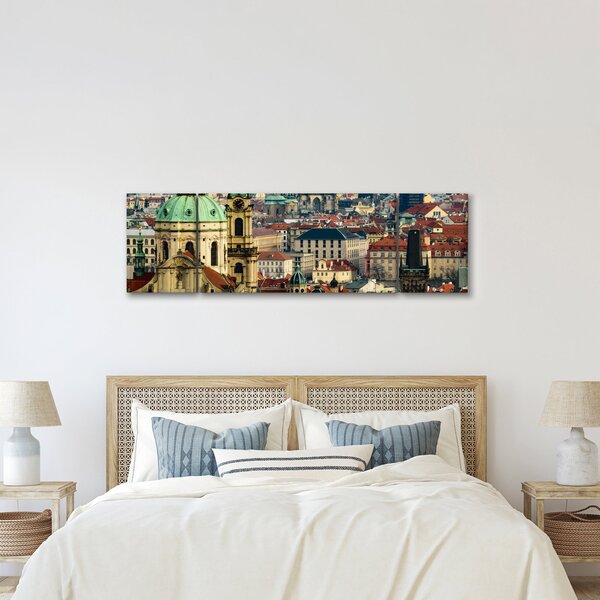 Obraz - Panorama Prahy (170x50 cm)