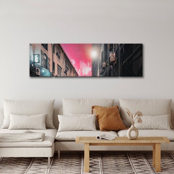 Obraz ohňostroje v Marseille (170x50 cm)