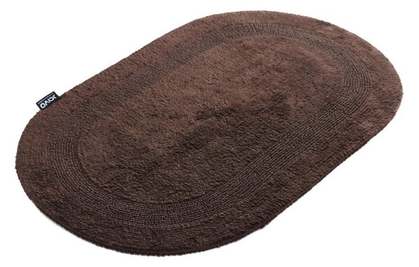 Koupelnový kobereček Javo Cotton hnědý oválný