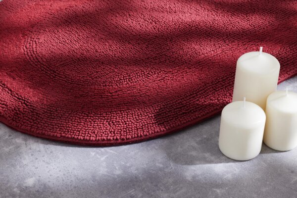 Koupelnový kobereček Javo Cotton bordó ovál