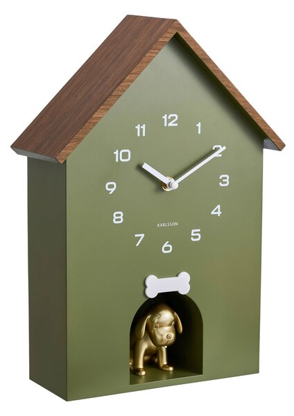 NÁSTĚNNÉ HODINY zelená 26.5/36.5/11.5 cm Karlsson - Nástěnné hodiny, Online Only