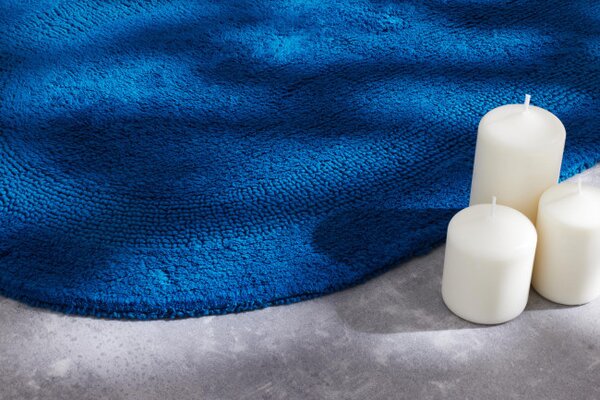 Koupelnový kobereček Javo Cotton tmavotyrkysový ovál