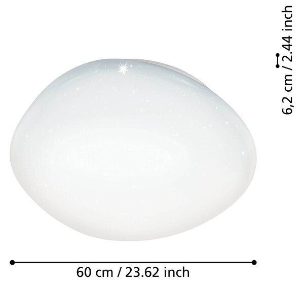 EGLO Smart stropní LED svítidlo Sileras-Z, 2700-6500K Průměr: Ø 43 cm