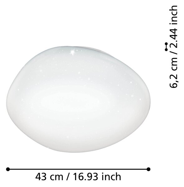 EGLO Smart stropní LED svítidlo Sileras-Z, 2700-6500K Průměr: Ø 43 cm