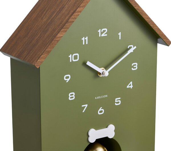 NÁSTĚNNÉ HODINY zelená 26.5/36.5/11.5 cm Karlsson - Nástěnné hodiny, Online Only