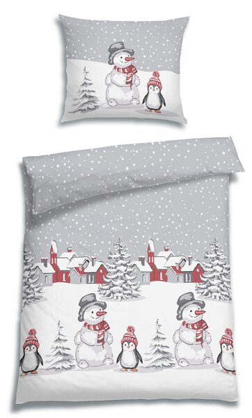 POVLEČENÍ, flanel, šedá, 140/200 cm Florella - Povlečení