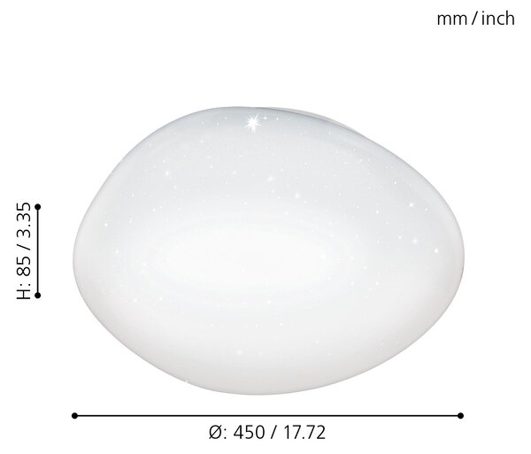 EGLO Smart stropní/nástěnné LED svítidlo Sileras, 2700-6500K Průměr: Ø 60 cm