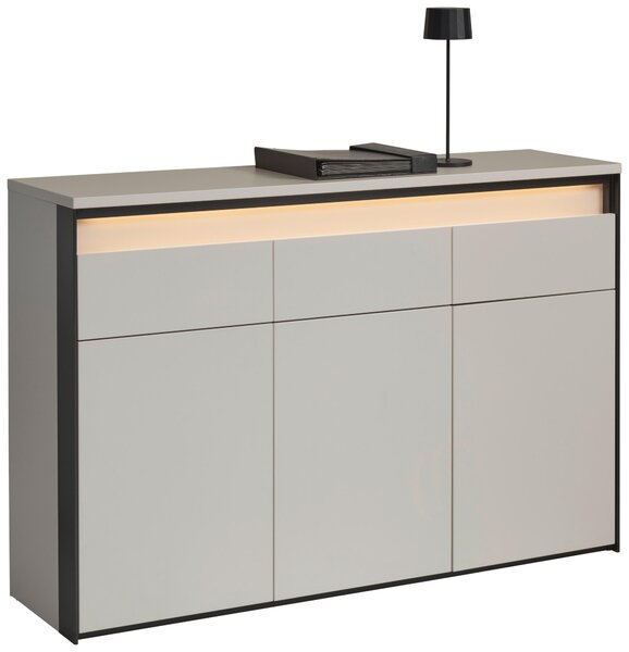ŠIROKÁ KOMODA, černá, béžová, 130/88/38 cm Voleo - Online Only komody, Online Only