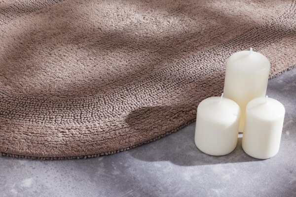 Koupelnový kobereček Javo Cotton sepia ovál